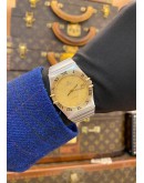 OMEGA CONSTELLATION 18K 750 YELLOW GOLD REF 396.1070 GOLD DIAL 33MM QUARTZ WATCH