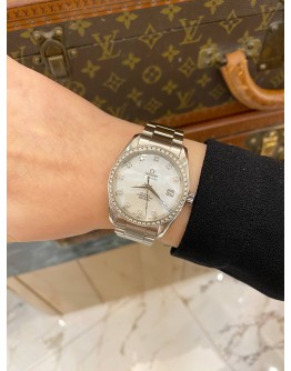 2022 OMEGA SEAMASTER DIAMOND WHITE MOTHER OF PEARL REF 2509.75 36MM AUTOMATIC WATCH