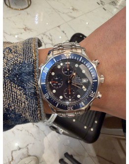 2013 OMEGA SEAMASTER DIVER 300M CHRONOGRAPH BLUE RING REF 2225.80.00 BLUE DIAL 41.5MM AUTOMATIC WATCH