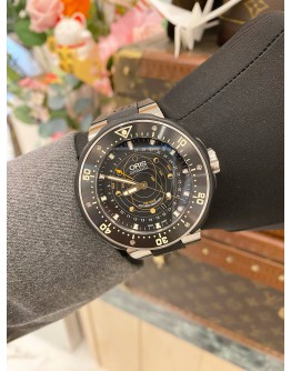 (LIKE NEW) 2015 ORIS PRODIVER POINTER MOON PHASE TITANIUM REF 01 761 7682 7154 BLACK DIAL 49MM AUTOMATIC WATCH