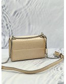 OROTON CROSSBODY BAG IN BEIGE CROCODILE EMBOSSED CALFSKIN LEATHER
