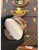 (UNUSED) 2024 PATEK PHILIPPE GONDOLO SARATA LADIES 18K 750 ROSE GOLD 94 BRILLIANT-CUT SPESSARTITE GEMSTONES REF 4962/200R-001 BROWN FLORAL MOTIF DIAL 28.6MM X 40.8MM QUARTZ WATCH -FULL SET-