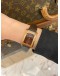 (UNUSED) 2024 PATEK PHILIPPE GONDOLO SARATA LADIES 18K 750 ROSE GOLD 94 BRILLIANT-CUT SPESSARTITE GEMSTONES REF 4962/200R-001 BROWN FLORAL MOTIF DIAL 28.6MM X 40.8MM QUARTZ WATCH -FULL SET-