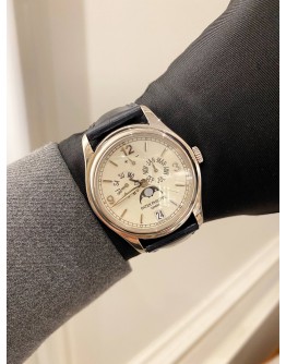 2017 PATEK PHILIPPE ANNUAL CALENDAR MOONPHASE 18K 750 WHITE GOLD REF 5146 WHITE DIAL 39MM AUTOMATIC WATCH -FULL SET-