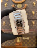 (LIKE NEW) 2016 PATEK PHILIPPE TWENTY 4 DIAMOND REF 4910/10A-001 BLACK DIAMOND DIAL 25MM X 30MM QUARTZ WATCH -FULL SET-