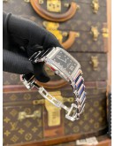 (LIKE NEW) 2016 PATEK PHILIPPE TWENTY 4 DIAMOND REF 4910/10A-001 BLACK DIAMOND DIAL 25MM X 30MM QUARTZ WATCH -FULL SET-