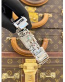 (LIKE NEW) 2012 PATEK PHILIPPE TWENTY 4 DIAMOND REF 4910/10A-011 WHITE DIAL 25MM X 30MM QUARTZ WATCH -FULL SET-