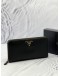 (LIKE NEW) PRADA ZIP AROUND LONG WALLET IN BLACK SAFFIANO LEATHER