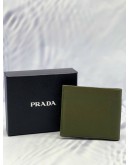 (LIKE NEW) PRADA BI-FOLD WALLET IN OLIVE GREEN SAFFIANO LEATHER