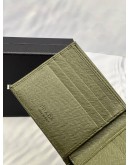 (LIKE NEW) PRADA BI-FOLD WALLET IN OLIVE GREEN SAFFIANO LEATHER