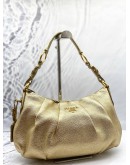 PRADA SHOULDER BAG IN METALLIC GOLD LEATHER 