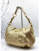 PRADA SHOULDER BAG IN METALLIC GOLD LEATHER 
