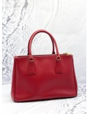 PRADA BN1801 MEDIUM GALLERIA TOP HANDLE BAG IN RED SAFFIANO LUX LEATHER