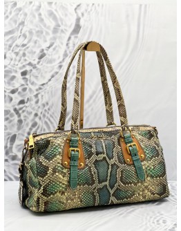 (CLEAR STOCK) PRADA TOTE SHOULDER BAG IN MULTICOLOR PYTHON PRINT LEATHER