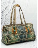 (CLEAR STOCK) PRADA TOTE SHOULDER BAG IN MULTICOLOR PYTHON PRINT LEATHER