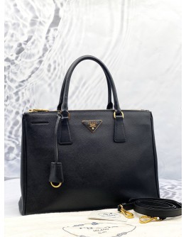 PRADA MEDIUM GALLERIA IN BLACK SAFFIANO LEATHER