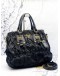 PRADA GAUFRE TOTE SHOULDER BAG IN BLACK NYLON WITH CALFSKIN LEATHER