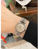 ROLEX LADY DATEJUST JUBILEE REF 69174 SILVER DIAL 18K 750 WHITE GOLD BEZEL 26MM AUTOMATIC WATCH