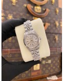 ROLEX LADY DATEJUST JUBILEE REF 69174 SILVER DIAL 18K 750 WHITE GOLD BEZEL 26MM AUTOMATIC WATCH