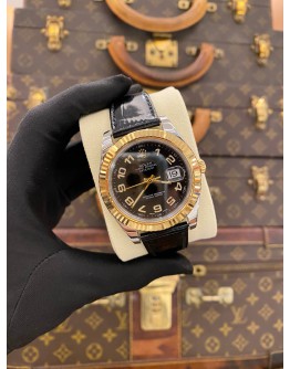 (LIKE NEW) 2013 ROLEX DATEJUST II 18K 750 YELLOW GOLD REF 116333 BLACK DIAL 41MM AUTOMATIC WATCH