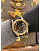 (LIKE NEW) 2013 ROLEX DATEJUST II 18K 750 YELLOW GOLD REF 116333 BLACK DIAL 41MM AUTOMATIC WATCH -FULL SET-