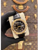 (LIKE NEW) 2013 ROLEX DATEJUST II 18K 750 YELLOW GOLD REF 116333 BLACK DIAL 41MM AUTOMATIC WATCH -FULL SET-