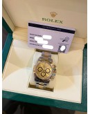 ROLEX DAYTONA COSMOGRAPH REF 16523 HALF 18K 750 YELLOW GOLD CHAMPAGNE DIAL 40MM AUTOMATIC WATCH