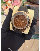 (LIKE NEW) 2015 ROLEX DAYTONA REF 116515 18K 750 ROSE GOLD BROWN DIAL 40MM AUTOMATIC WATCH -FULL SET-