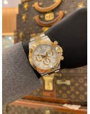 2011 ROLEX DAYTONA COSMOGRAPH HALF 18K 750 YELLOW GOLD REF 116523 WHITE DIAL 40MM AUTOMATIC WATCH -FULL SET-