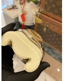 2002 ROLEX OYSTER PERPETUAL DATE HALF 18K 750 YELLOW GOLD REF 15223 CHAMPAGNE DIAL 34MM AUTOMATIC WATCH -FULL SET-