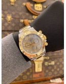 (PROMO PRICE) (LIKE NEW) 2005 ROLEX DAYTONA COSMOGRAPH HALF 18K 750 YELLOW GOLD REF 116523 CEMENT GREY DIAL 40MM AUTOMATIC WATCH 