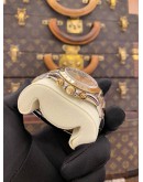 (PROMO PRICE) (LIKE NEW) 2005 ROLEX DAYTONA COSMOGRAPH HALF 18K 750 YELLOW GOLD REF 116523 CEMENT GREY DIAL 40MM AUTOMATIC WATCH 