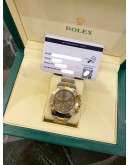 (PROMO PRICE) (LIKE NEW) 2005 ROLEX DAYTONA COSMOGRAPH HALF 18K 750 YELLOW GOLD REF 116523 CEMENT GREY DIAL 40MM AUTOMATIC WATCH 