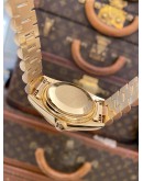 ROLEX PRESIDENT DAY-DATE 36 REF 18038 18K 750 YELLOW GOLD FACTORY DIAMOND STRING RUBY DIAMOND DIAL 36MM AUTOMATIC WATCH