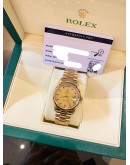 ROLEX PRESIDENT DAY-DATE 36 REF 18038 18K 750 YELLOW GOLD FACTORY DIAMOND STRING RUBY DIAMOND DIAL 36MM AUTOMATIC WATCH