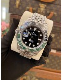 (LIKE NEW) 2016 ROLEX GMT-MASTER ll DATE UPGRADE SPRITE REF 116710LN BLACK DIAL 40MM AUTOMATIC WATCH 