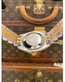 (LIKE NEW) 2015 ROLEX DATEJUST 31 HALF 18K 750 YELLOW GOLD REF 178343 DIAMOND BEZEL SILVER DIAMOND DIAL 31MM AUTOMATIC WATCH -FULL SET-