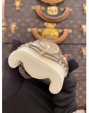 ROLEX DATEJUST 36 HALF 18K 750 YELLOW GOLD REF 16013 CHAMPAGNE DIAL 36MM AUTOMATIC WATCH 