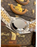 (UNUSED) ROLEX DATEJUST 36 HALF 18K 750 YELLOW GOLD JUBILEE REF 16233 CHAMPAGNE COMPUTER DIAMOND DIAL 36MM AUTOMATIC WATCH -FULL SET-
