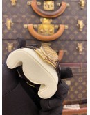 ROLEX DATEJUST 31 HALF 18K 750 YELLOW GOLD REF 6827 GOLD TAPESTRY DIAL 31MM AUTOMATIC WATCH 