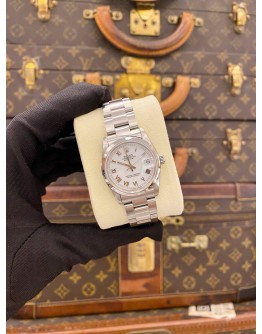 ROLEX DATEJUST 31 REF 68240 WHITE ROMAN NUMERALS DIAL 31MM AUTOMATIC WATCH