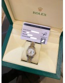 2016 ROLEX LADY DATEJUST JUBILEE HALF 18K 750 YELLOW GOLD REF 179173 WHITE DIAMOND DIAL 26MM AUTOMATIC WATCH