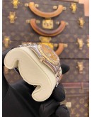 ROLEX DATEJUST 36 REF 16233 HALF 18K 750 YELLOW GOLD LINEN GOLD DIAL 36MM AUTOMATIC WATCH