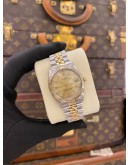 ROLEX DATEJUST 31 JUBILEE HALF 18K 750 YELLOW GOLD REF 6827 CHAMPAGNE DIAL 31MM AUTOMATIC WATCH