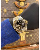 2015 ROLEX GMT-MASTER II HALF 18K 750 YELLOW GOLD REF 116713 BLACK DIAL 40MM AUTOMATIC WATCH -FULL SET-