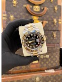 2015 ROLEX GMT-MASTER II HALF 18K 750 YELLOW GOLD REF 116713 BLACK DIAL 40MM AUTOMATIC WATCH -FULL SET-