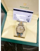 (LIKE NEW) ROLEX DATEJUST 36 HALF 18K 750 YELLOW GOLD JUBILEE REF 16233 WHITE COMPUTER DIAL 36MM AUTOMATIC WATCH 