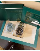 (BRAND NEW) 2022 ROLEX DATEJUST 41 HALF 18K 750 YELLOW GOLD REF 126333 BLACK DIAMOND DIAL 41MM AUTOMATIC WATCH -FULL SET-