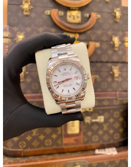 2008 ROLEX DATEJUST TURN-O-GRAPH RED HAND REF 116264 WHITE DIAL 36MM AUTOMATIC WATCH -FULL SET-