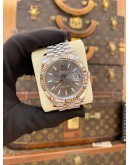 (LIKE NEW) 2024 ROLEX DATEJUST 41 RHODIUM JUBILEE REF 126334 CEMENT GRAY DIAL 41MM AUTOMATIC WATCH